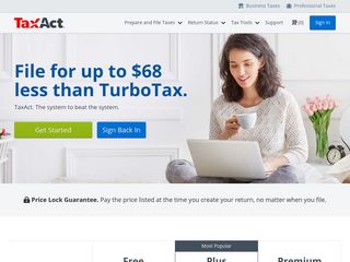 taxact.com screenshot
