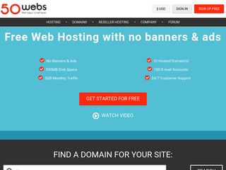 50webs.com screenshot