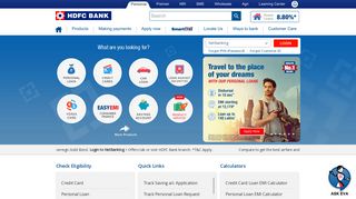 hdfcbank.com screenshot