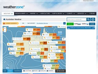 weatherzone.com.au screenshot