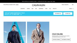 calvinklein.com screenshot