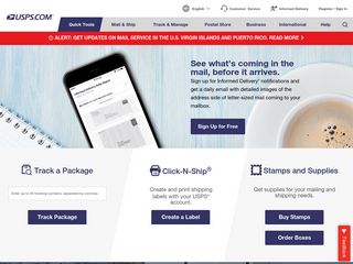 usps.com screenshot