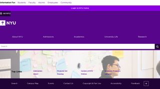 nyu.edu screenshot