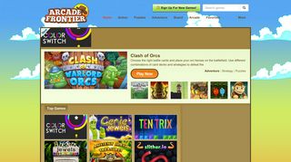 arcadefrontier.com screenshot