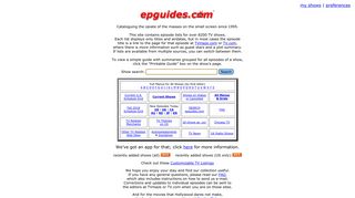 epguides.com screenshot