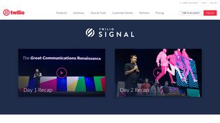twilio.com screenshot