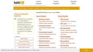 englishclub.com screenshot