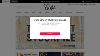 ruelala.com screenshot