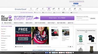 theanimalrescuesite.com screenshot