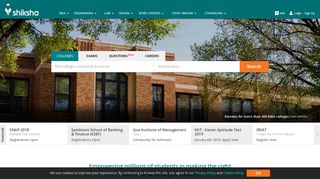 shiksha.com screenshot