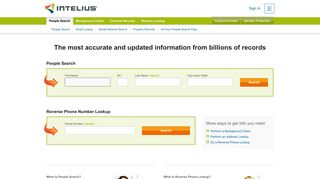 intelius.com screenshot