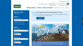 alamo.com screenshot