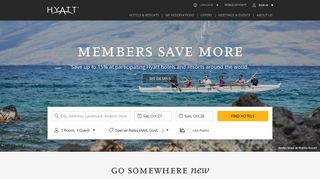 hyatt.com screenshot