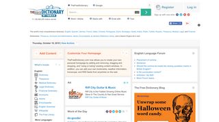 thefreedictionary.com screenshot