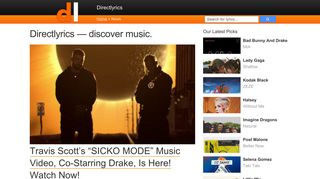 directlyrics.com screenshot