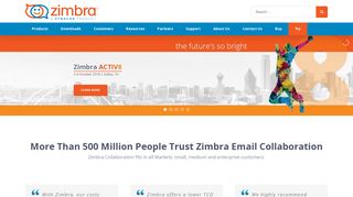 zimbra.com screenshot