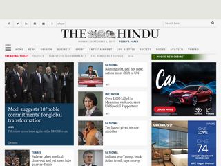 thehindu.com screenshot