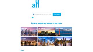 allmenus.com screenshot