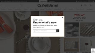 crateandbarrel.com screenshot