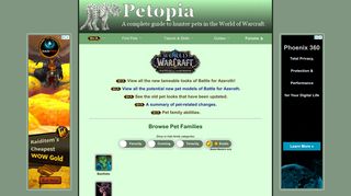 wow-petopia.com screenshot