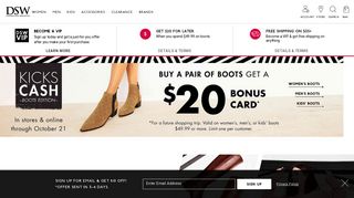 dsw.com screenshot