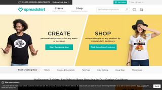 spreadshirt.com screenshot
