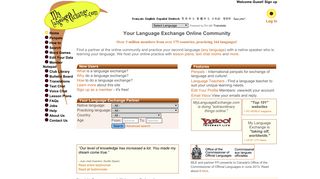 mylanguageexchange.com screenshot