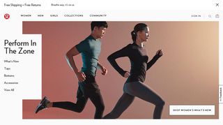 lululemon.com screenshot