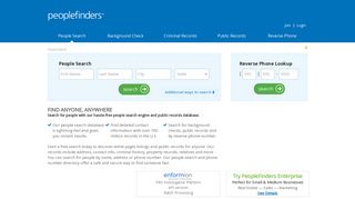 peoplefinders.com screenshot