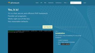 yiiframework.com screenshot