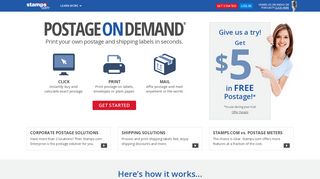 stamps.com screenshot