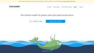 inoreader.com screenshot