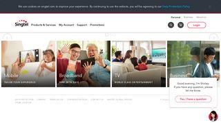 singtel.com screenshot
