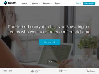 tresorit.com screenshot
