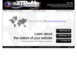 extremetracking.com screenshot