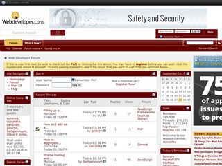 webdeveloper.com screenshot