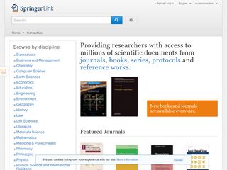 springerlink.com screenshot