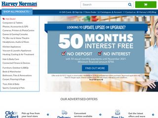 harveynorman.com.au screenshot