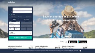 thetrainline.com screenshot