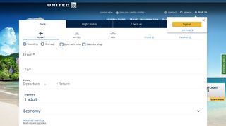united.com screenshot