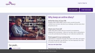 opendiary.com screenshot