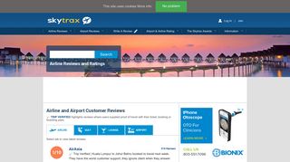 airlinequality.com screenshot