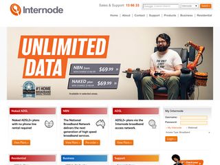 internode.on.net screenshot
