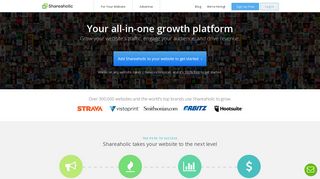 shareaholic.com screenshot
