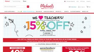 michaels.com screenshot
