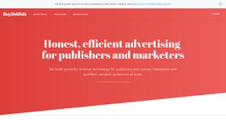 buysellads.com screenshot