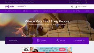 petfinder.com screenshot