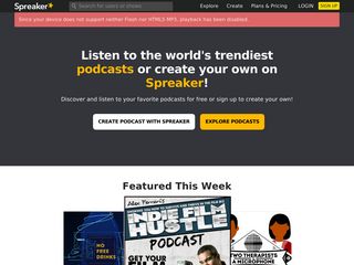 spreaker.com screenshot