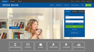 zionsbank.com screenshot