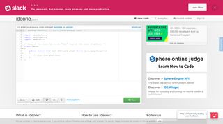 ideone.com screenshot
